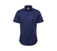 Chemise business Seidensticker - coupe slim - sans repassage - col Kent - manches courtes - 100% coton