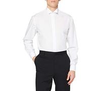 Chemise business Seidensticker pour homme - Coupe ajustée - Infroissable - Col à rabat - Manches longues - Poignets à revers - 100 % coton