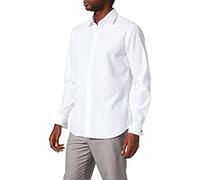 Chemise business Seidensticker pour homme - Coupe ajustée - Infroissable - Col Kent - Manches longues - Poignets à revers - 100 % coton