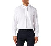 Chemise business Seidensticker pour homme - coupe classique - sans repassage - col Kent - manches longues - poignets à revers - 100 % coton