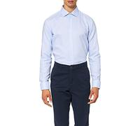Chemise business Seidensticker pour homme - Coupe extra slim - Infroissable - Col Kent - Manches longues - 100 % coton