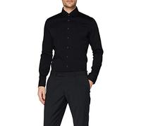 Chemise business Seidensticker pour homme - Coupe extra slim - Infroissable - Col Kent - Manches longues - 100 % coton