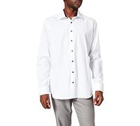 Chemise business Seidensticker pour homme - Coupe extra slim - Infroissable - Col Kent - Manches longues - Patch - 100 % coton