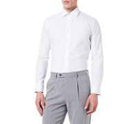 Chemise business Seidensticker pour homme - Coupe extra slim - Infroissable - Col Kent - Manches longues - Patch - 100 % coton