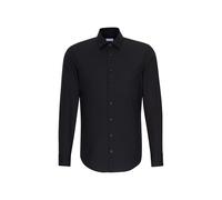 Chemise business Seidensticker pour homme - Coupe extra slim - Infroissable - Col Kent - Manches longues - Patch - 100 % coton