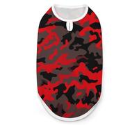 Chemise camouflage rouge pour chien, séchage rapide, respirant, T-shirt doux et extensible sans manches pour chien, taille XL