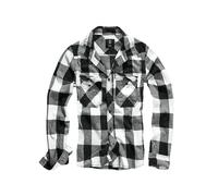 Brandit Chemise Check à manches longues Blanc/Noir Homme Taille 3XL