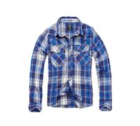 Brandit Chemise à Carreaux Manches Longues Bleu Marine Taille S