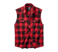 Brandit Chemise sans manches Check Shirt rouge/noir Taille 3XL