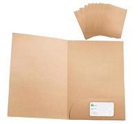 Chemise Cartonnée en Papier Kraft: YIDM 10 Stück Chemise Cartonnée avec Rabat A4 Sous Sac de Fichier en Papier Kraft Dossier de Fichiers à Insertion en Papier Kraft pour Société Bureau Maison