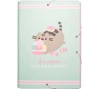 Chemise Cartonnée Format 24x34cm Collection Foodie Pusheen Vert Rose G