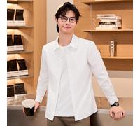 Chemise casual ajustée pour garçons adolescents en uniforme scolaire, convenant aux activités et à la remise des diplômes 14Y,13Y,16Y,15YUnicolorePolyester