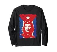 Chemise Che Guevara Drapeau Cuba Révolution Cubaine Rouge Rebelle Manche Longue