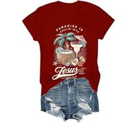 Chemise Chillin' with Jesus, Paradise is Chillin' with Jesus I Will Give You Rest Jesus Chemise, bordeaux, 3XL