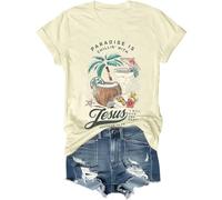 Chemise Chillin' with Jesus, Paradise is Chillin' with Jesus I Will Give You Rest Jesus Chemise, Jaune crémeux., 3XL