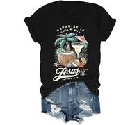 Chemise Chillin' with Jesus, Paradise is Chillin' with Jesus I Will Give You Rest Jesus Chemise, Noir , XL