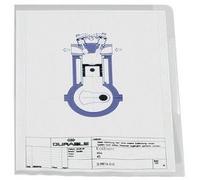 Chemise coin plastique Durable A4 polypropylène 12/100e transparente - Paquet de 10