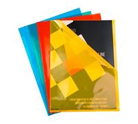 Chemise coin plastique Exacompta Premium A4 polypropylène 12/100e transparente coloris assortis - Paquet de 10