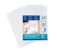 Chemise coin plastique Oxford A4 polypropylène 12/100e transparente couleur incolore - paquet de 10