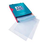 Chemise coin plastique Oxford A4 PVC 15/100e transparente incolore - Paquet de 100