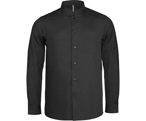 Chemise col mao manches longues Kariban - Noir - M