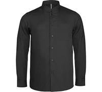 Chemise col mao manches longues Kariban - Noir - S