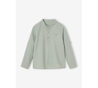 Chemise col Mao personnalisable vert sauge 8A