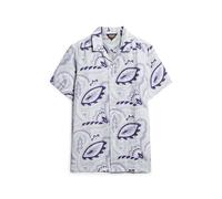 Superdry Open Collar Print Short Sleeve Shirt Gris XL Homme