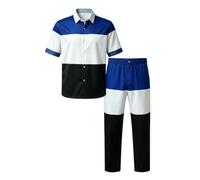 Chemise colorée et pantalon long pour un style moderne et décontracté, idéa