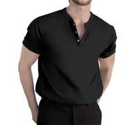 Chemise Confortable Polo Anti Transpiration Haut Durable Lavage sans Deformation pour Rencontres Entre Amis Bureau Sortie Professionnelle Black M (m)