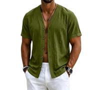 Chemise Confortable Polo Anti Transpiration Haut Durable Lavage sans Deformation pour Rencontres Entre Amis Travail Quotidien Sortie Army Green M (m)