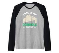 Chemise Cornhole Lover This is My Cornhole Fun Times Manche Raglan