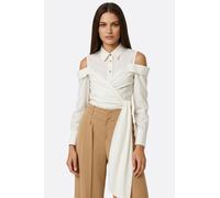 Chemise coton blanc épaules dénudées nœud drapé MISCIANO Femme