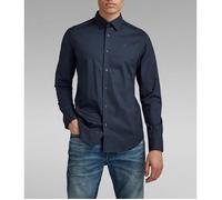 Chemise coton cintrée - G-STAR RAW - Bleu - Manches longues - Col classique - Homme S