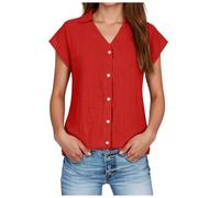 Chemise Coton Femme Ete Chemise Lin Tunique Femme en Lin Aspect Naturel, Coupe Décontractée Chic, Polyvalente, Se Porte en Toutes Saisons, pour Un Style Versatile Chemises Chemises pour Femmes