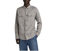 Chemise coton - G-STAR RAW - coupe droite - gris - manches longues XL