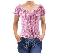 Chemise Country Mode Bavaroise pour Femme Costume Bavarois Femme Blouse Chic et Élégant Dirndl Oktoberfest Grande Taille Vetement Tee Shirt Couple Chemise Annee 70 Blanche Col Mao