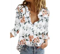 Chemise Cowboy Blouse Coton Femme Blanc, S