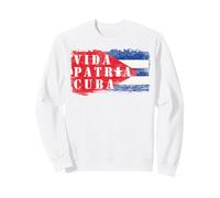 Chemise Cuba Vida Patria Soutien Patriotique Drapeau Cubain Graphique Sweatshirt