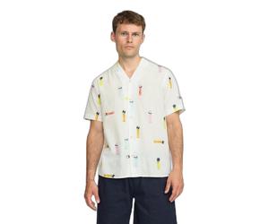 Chemise cubaine devant boutonné Revolution Blanc XL