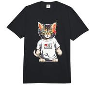 Chemise Cute Cat in I Love My Mom pour la Meilleure Maman de Chat de Tous Les Temps Comfort Colors Adult Heavyweight T-Shirt