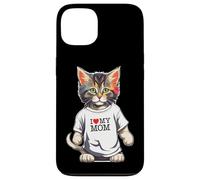 Chemise Cute Cat in I Love My Mom pour la Meilleure Maman de Chat de Tous Les Temps Coque pour iPhone 13