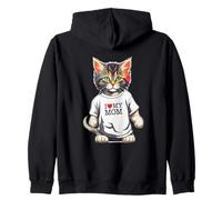 Chemise Cute Cat in I Love My Mom pour la Meilleure Maman de Chat de Tous Les Temps Sweat à Capuche