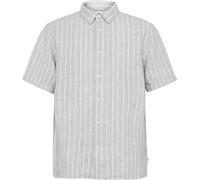 Chemise dÃ©contractÃ©e Ã rayures lin KnowledgeCotton Apparel Gris XL