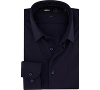 Chemise d'affaires BOSS Slim Fit bleu foncé uni