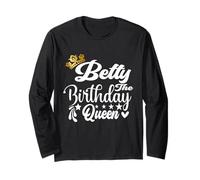 Chemise d'anniversaire Betty The Birthday Queen pour Femme Manche Longue