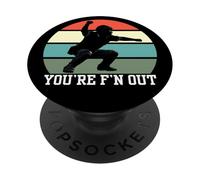 Chemise d'arbitre de Baseball Amusante, You're Out, Baseball Umpires PopSockets PopGrip Adhésif