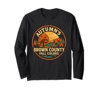 Chemise d'automne Brown County - Couleurs d'automne - Paysage panoramique Manche Longue