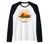 Chemise d'automne Brown County - Couleurs d'automne - Paysage panoramique Manche Raglan