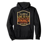 Chemise d'avion Vintage Bonanza Live to Fly Sweat à Capuche